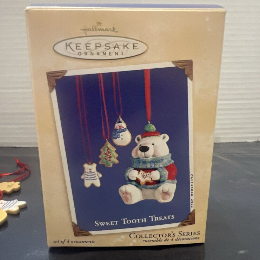 2002 Hallmark Keepsake "Sweet Tooth Treats" 1st in the Series Set Of 4- 1